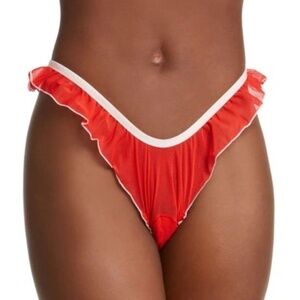 Blood Orange with Punk Trim Ruffle Panties